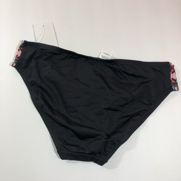 Kenneth Cole Black Geometric Bikini Bottom S - Picture 2 of 6